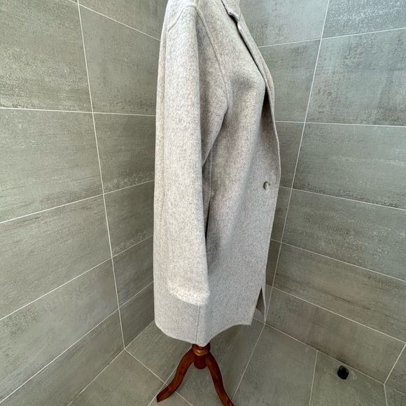 Uniqlo Double Faced Wool Blend Cream Coat (unlined) - Medium - Picture 3 of 7